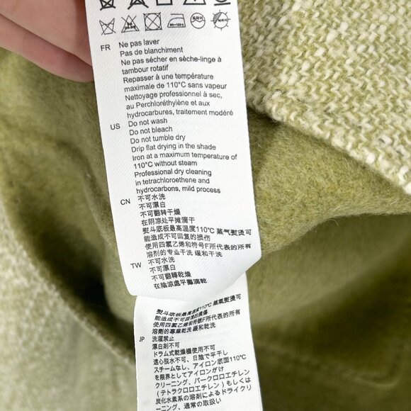 Sandro Farah Green Oversized One Button Blazer Jacket - Picture 10 of 11